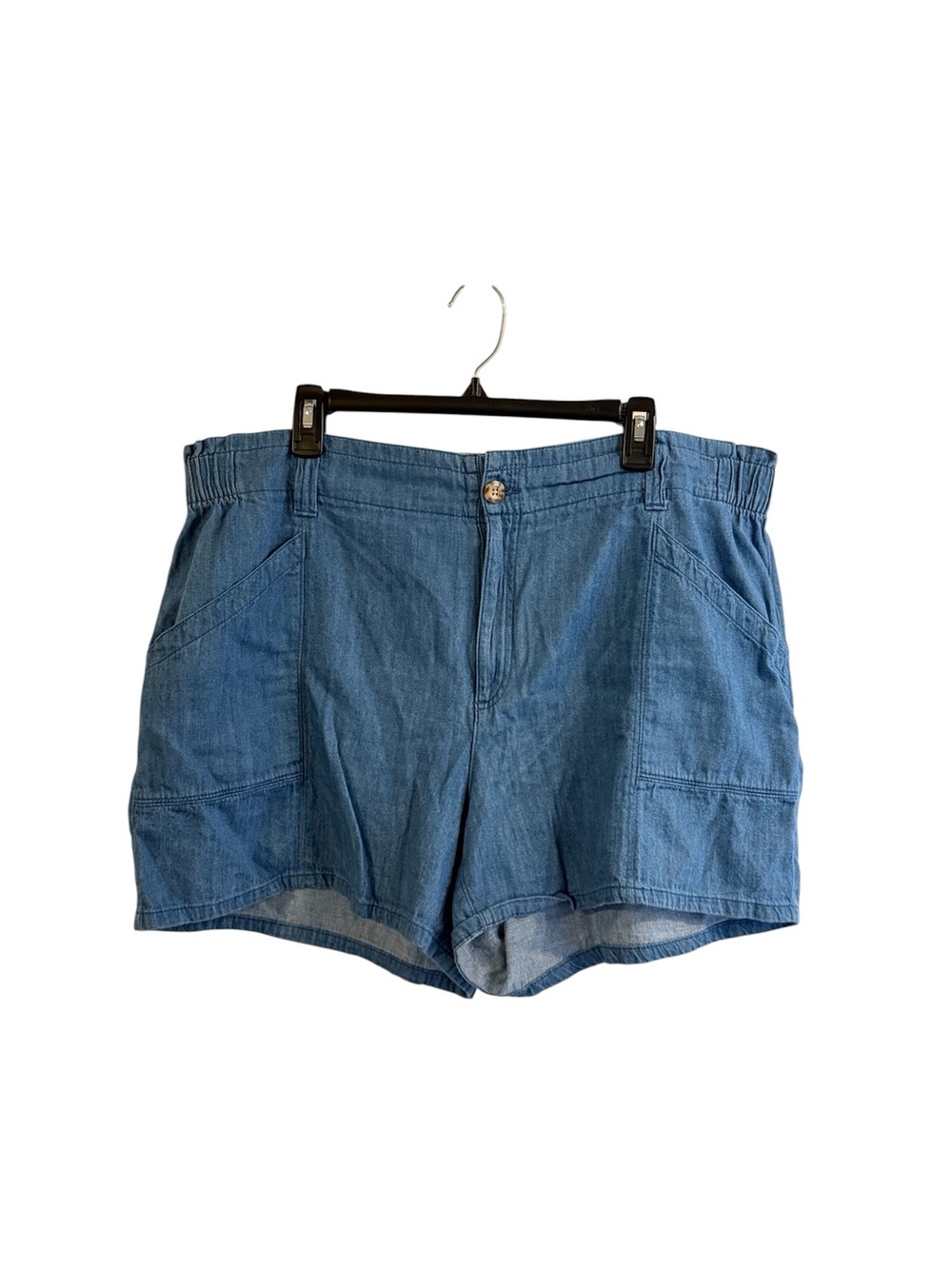 Old Navy Light Blue Denim Elastic-Back Jean Shorts